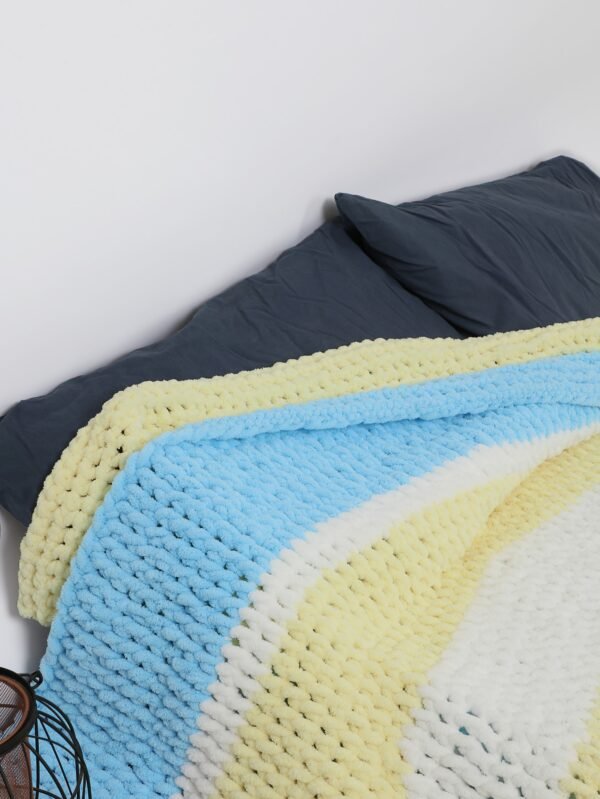 Handmade  Alize Puffy Warm Fluffy Colorful Crochet Blankets