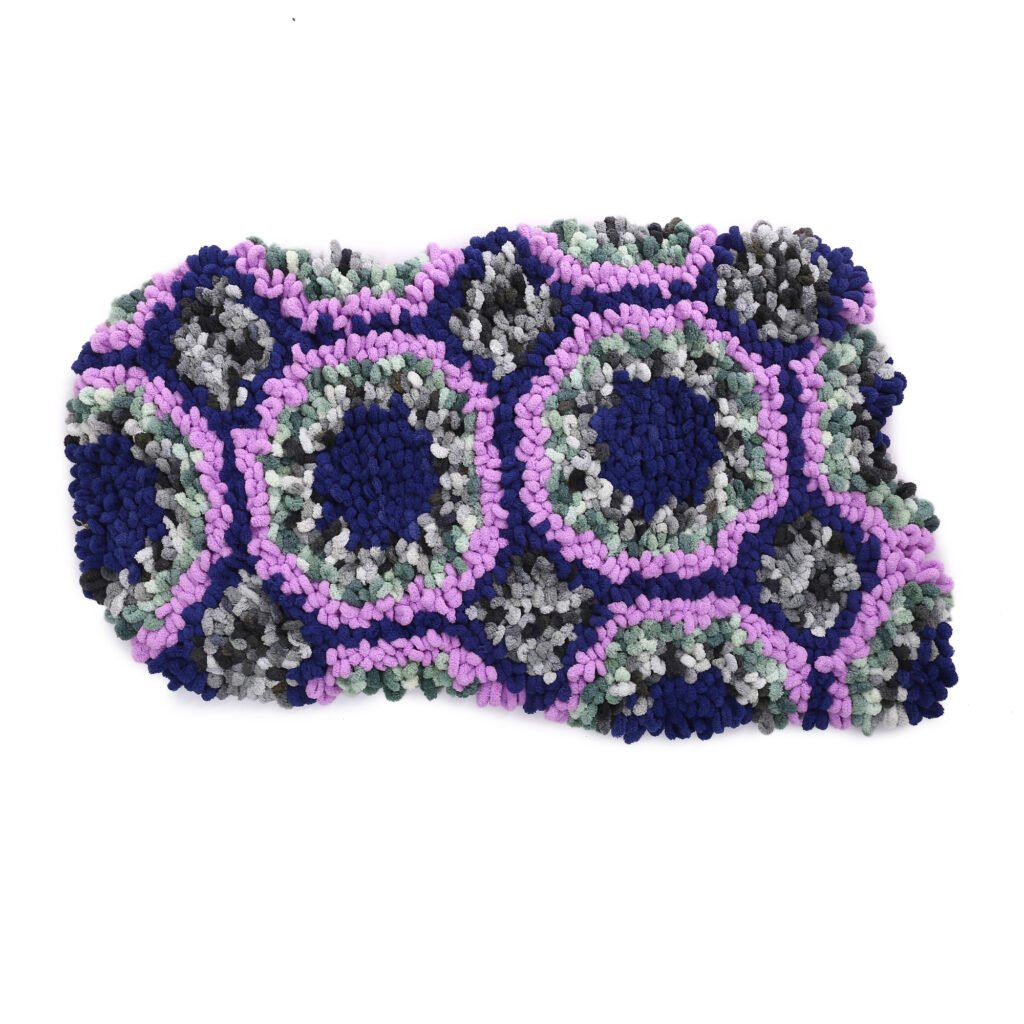 Handmade Alize Puffy Luxury Bath Mats Rug Bathroom Decoration ( Foot Shape )