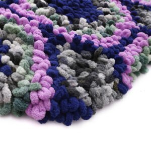 Handmade Alize Puffy Luxury Bath Mats Rug Bathroom Decor. ( Foot Shap ) - Image 2