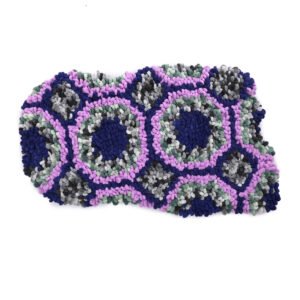 Handmade Alize Puffy Luxury Bath Mats Rug Bathroom Decor. ( Foot Shap )