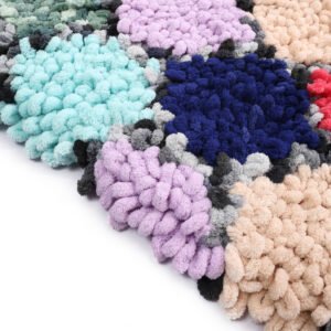 Handmade Alize Puffy Luxury Bath Mats Rug Bathroom Decor. - Image 2