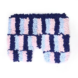 Handmade Alize Puffy Luxury Bath Sets Rug Mats Bathroom Decor. - Image 2