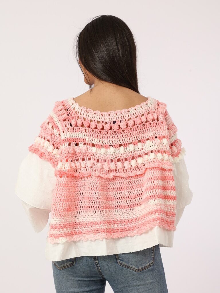Crochet Blouses Handmade Voile Sleeves