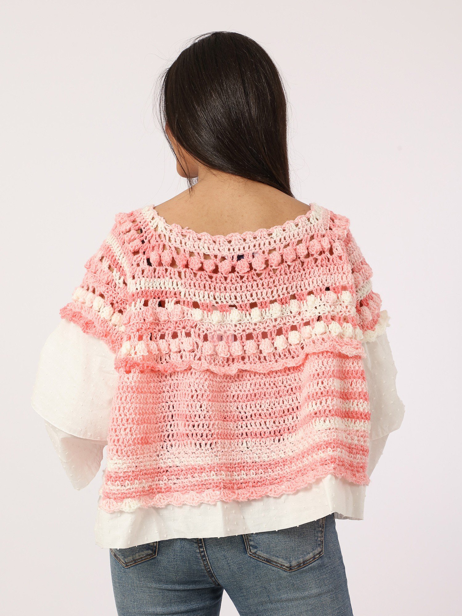 Corchet Blouses Handmade Voile Sleeves - Image 2