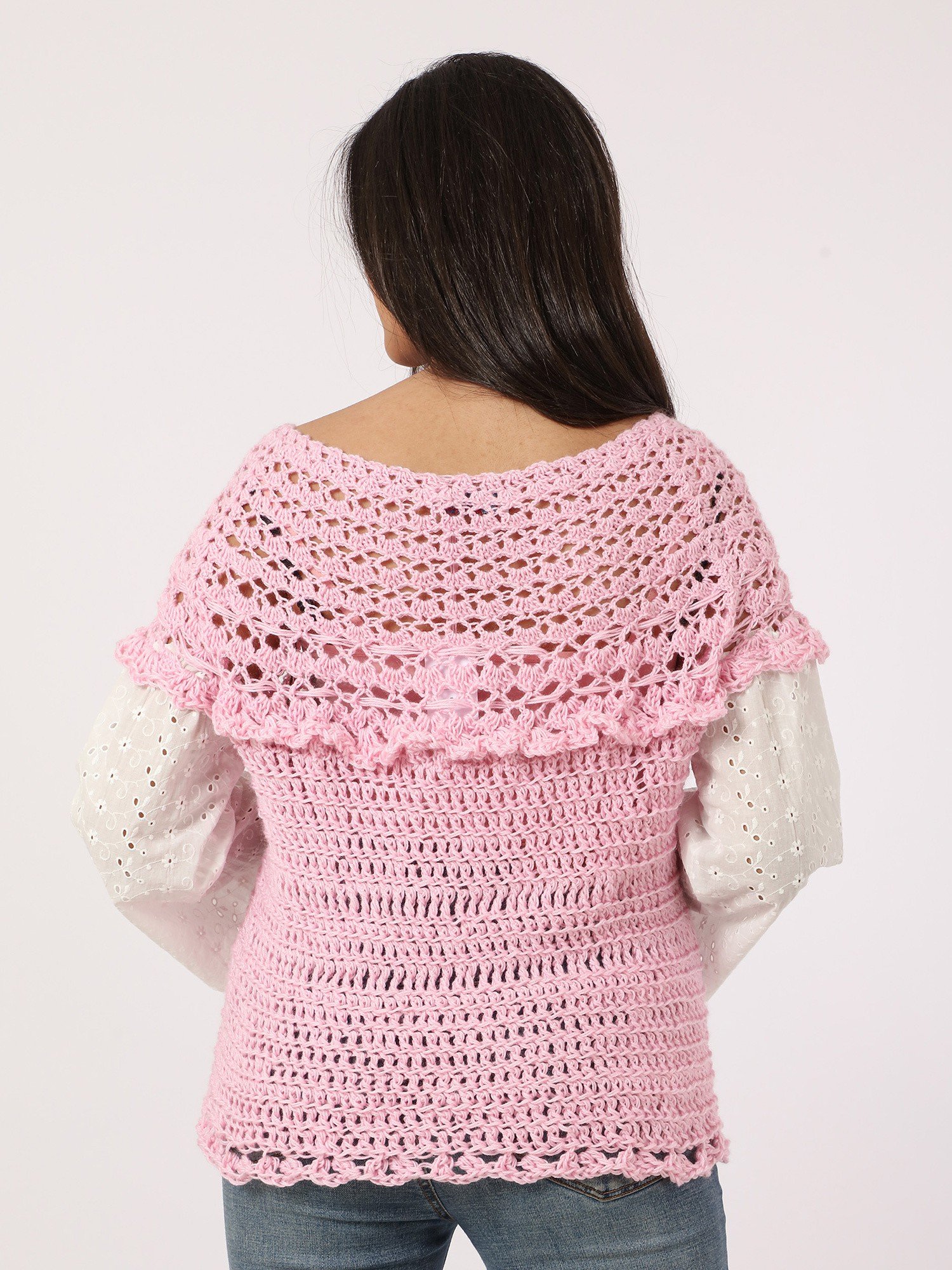 Corchet Blouses Handmade Roukema Sleeves - Image 2