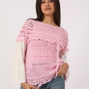 Corchet Blouses Handmade Roukema Sleeves