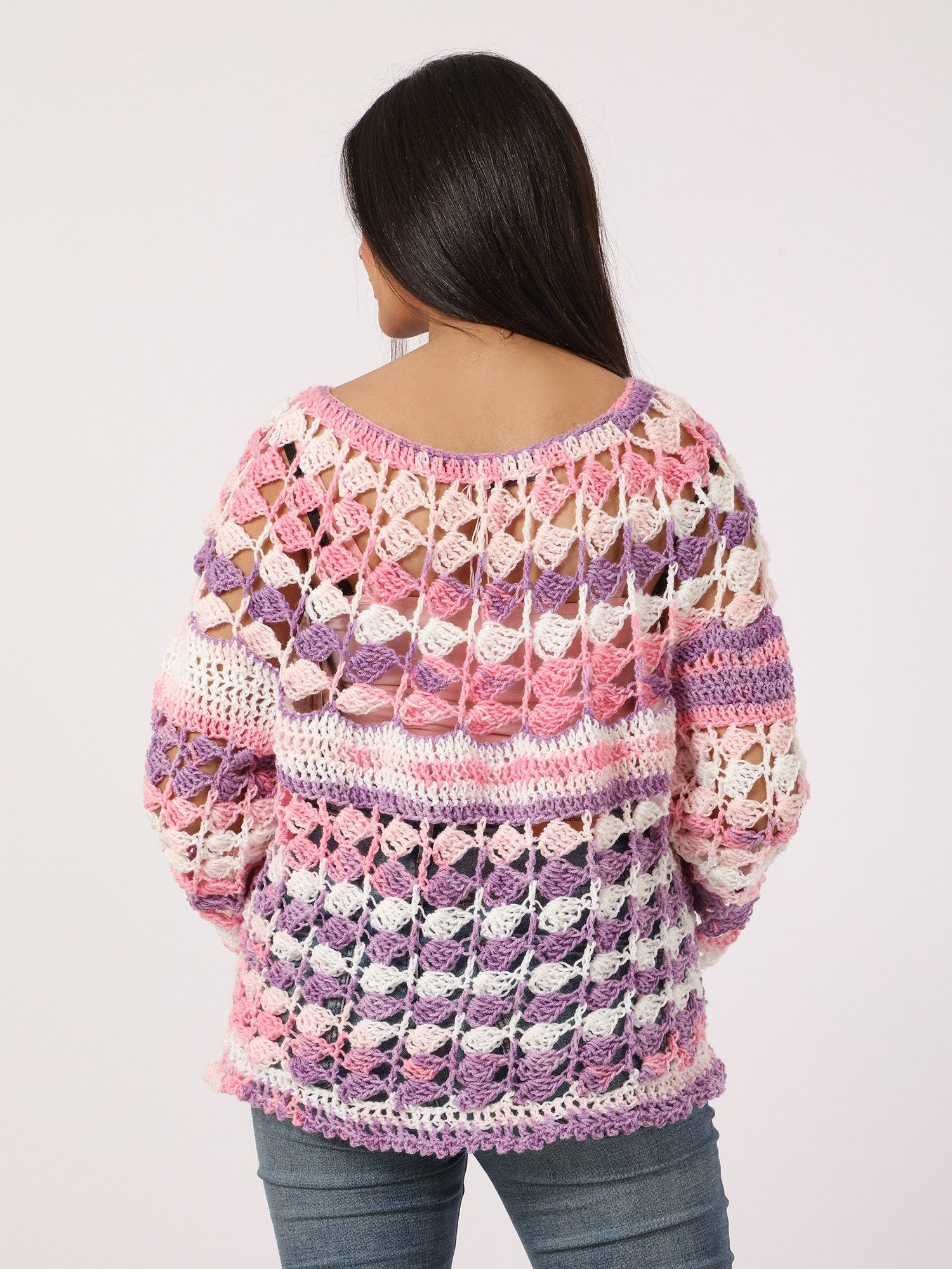 Wool Colorful Blouses Crochet Handmade - Image 2