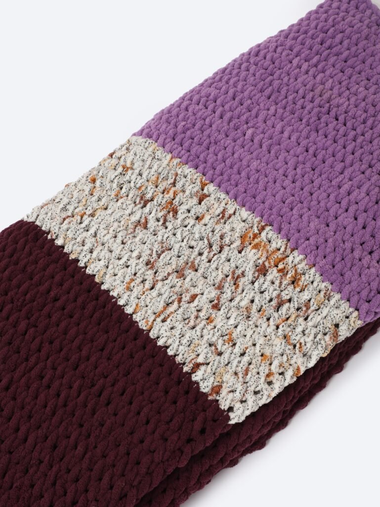 Handmade Alize Puffy Warm Fluffy Colorful Crochet Blankets