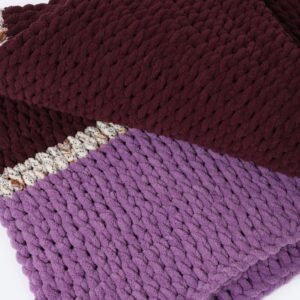 Handmade Alize Puffy Warm Fluffy Colorful Crochet Blankets - Image 4