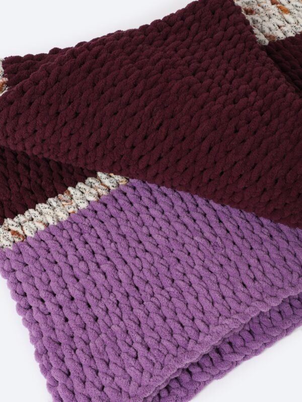 Handmade Alize Puffy Warm Fluffy Colorful Crochet Blankets