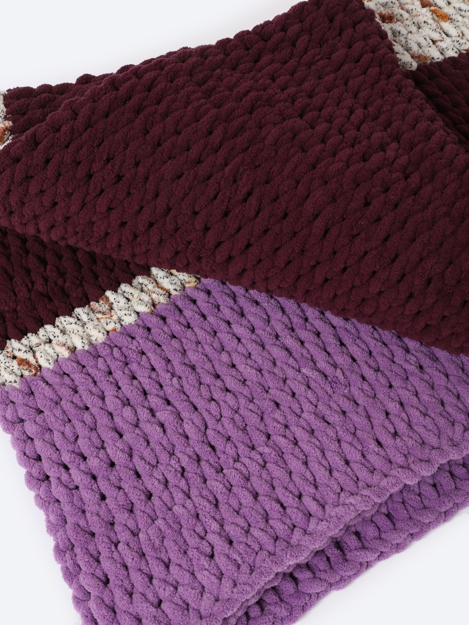 Handmade Alize Puffy Warm Fluffy Colorful Crochet Blankets - Image 4