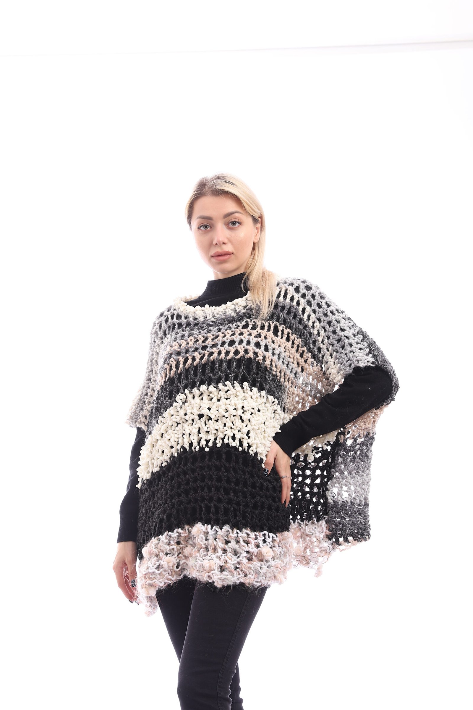 Wool Over Size Blouses Crochet Handmade - Image 3