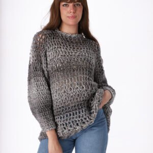 Pullover Wide Strip Crochet Handmade