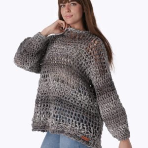 Pullover Wide Strip Crochet Handmade - Image 5