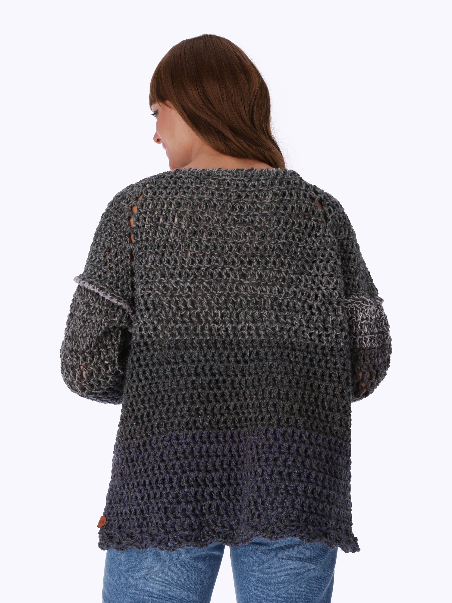 Pullover Wide Strip Crochet Handmade - Image 6