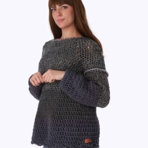 Pullover Wide Strip Crochet Handmade - Image 4