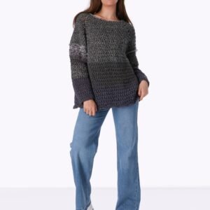 Pullover Wide Strip Crochet Handmade