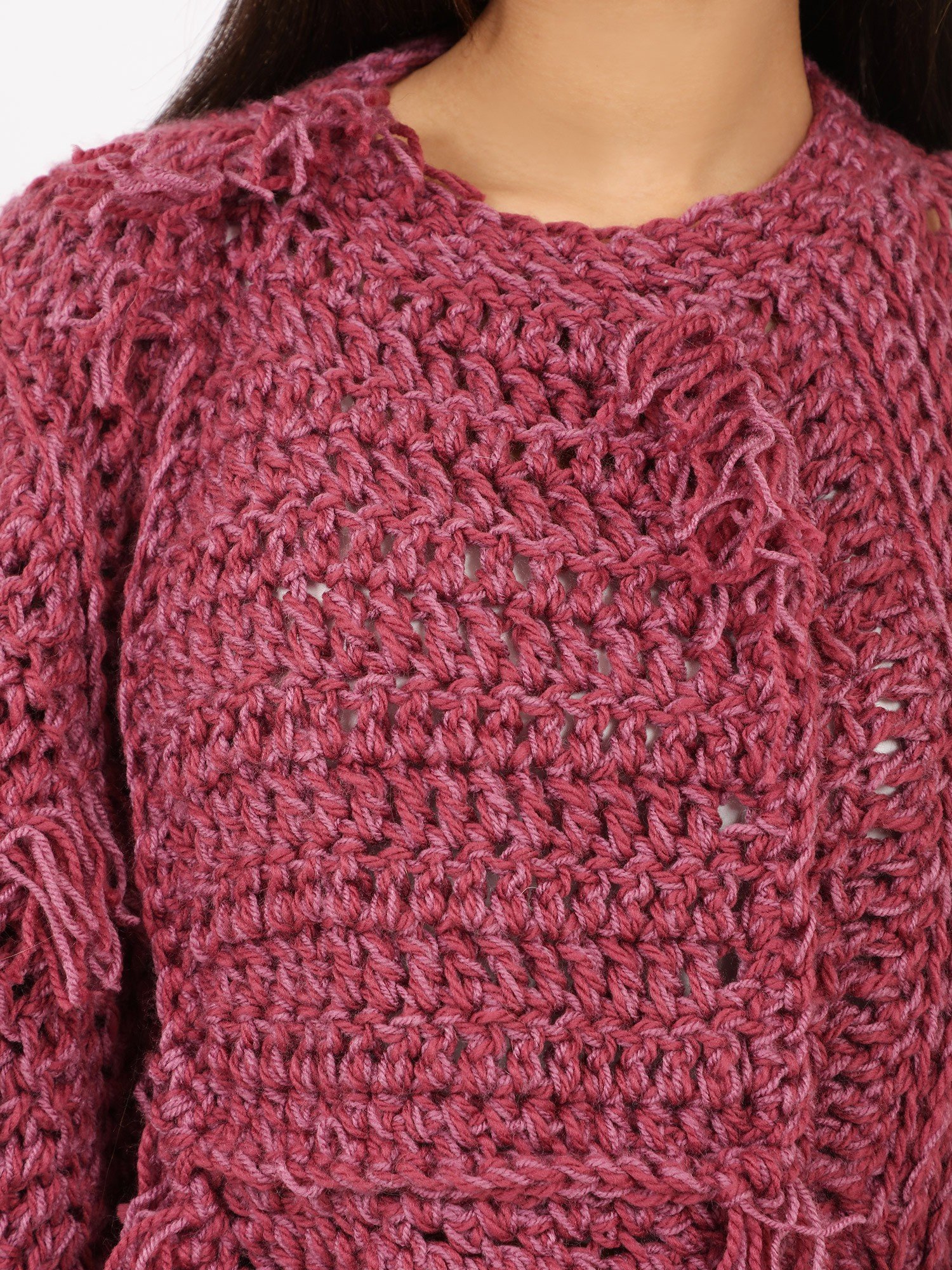 Comfy Heavy Oversized Sweater Crochet Handmade - Image 3