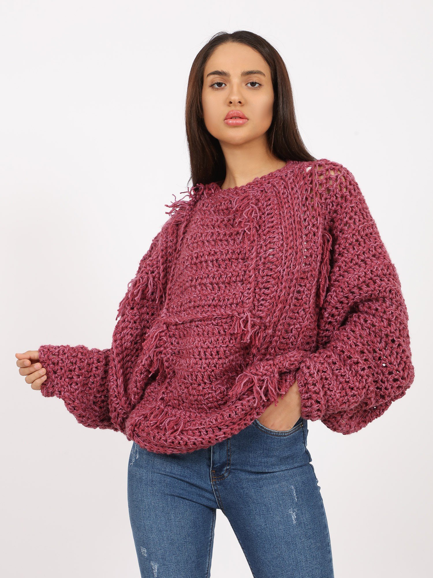 Comfy Heavy Oversized Sweater Crochet Handmade - Image 2