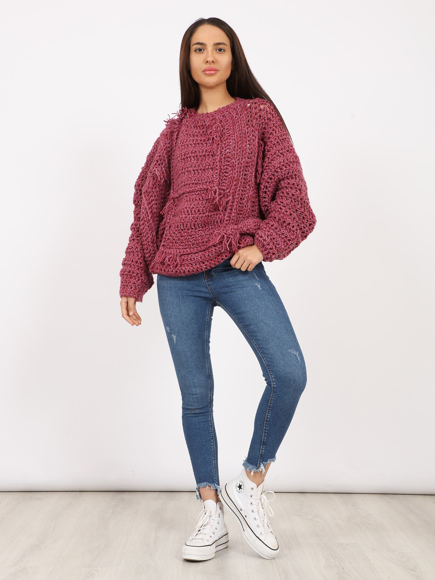 Comfy Heavy Oversized Sweater Crochet Handmade - Image 1