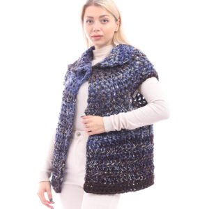 Colorful Buttoned Vest Jacket Crochet  Handmade - Image 2