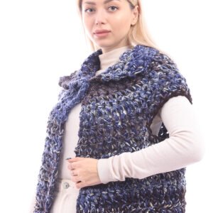 Colorful Buttoned Vest Jacket Crochet  Handmade - Image 4