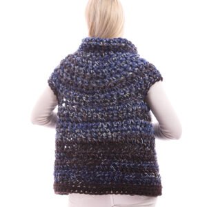 Colorful Buttoned Vest Jacket Crochet  Handmade - Image 3