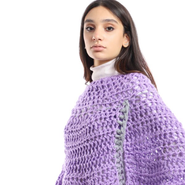 Wool Capelet Poncho Crochet Handmade