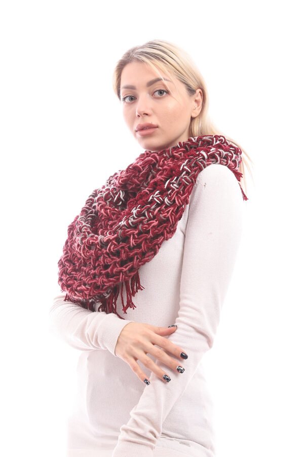 Mesh Wool Tube Collar Crochet Handmade