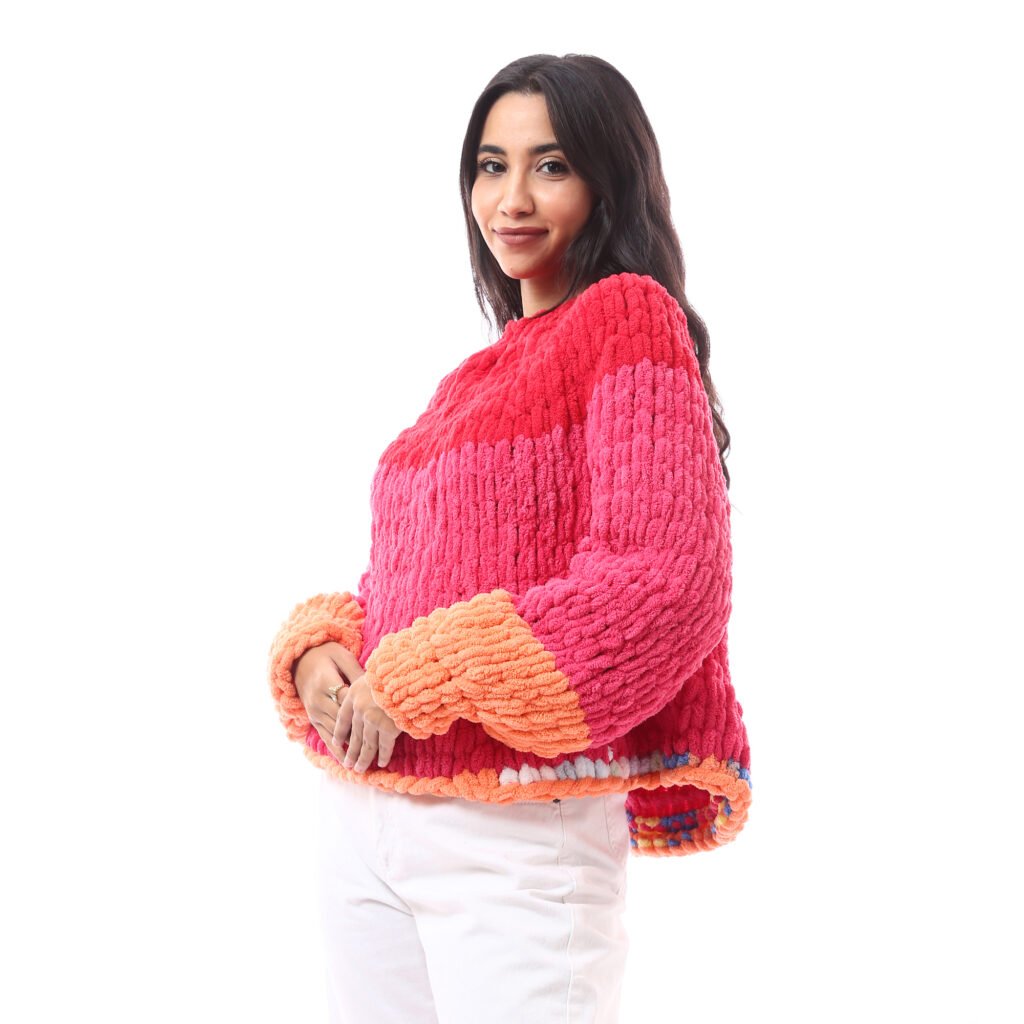 Comfy Sweater Puffy Fine Warm Crochet Handmade