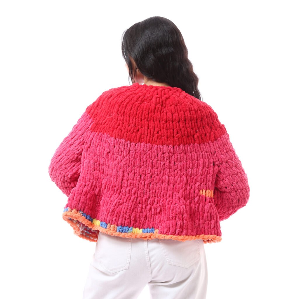 Comfy Sweater Puffy Fine Warm Crochet Handmade