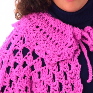 Wool Open Front Cardigan Grany Stitches Crochet Handmade - Image 5