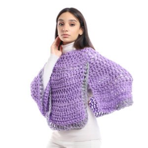 Wool Capelet Poncho Crochet Handmade