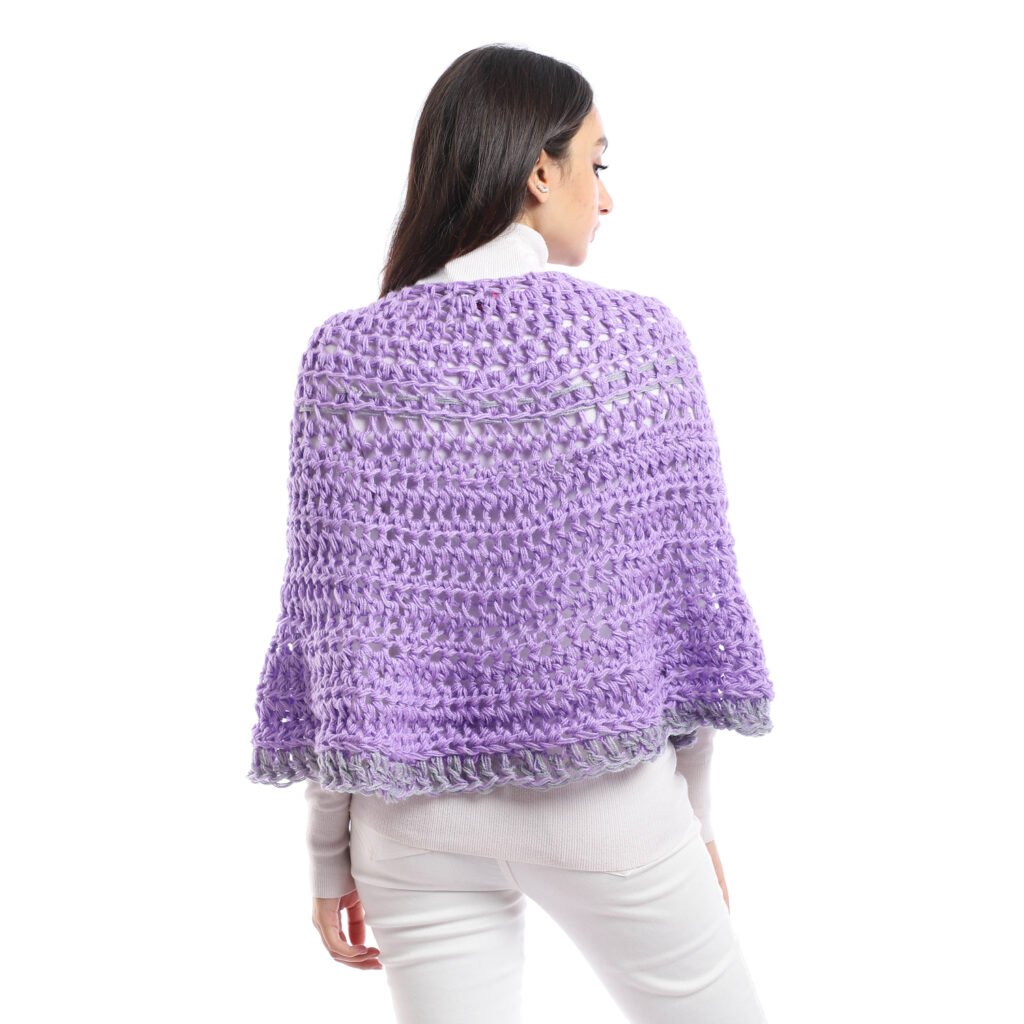 Wool Capelet Poncho Crochet Handmade