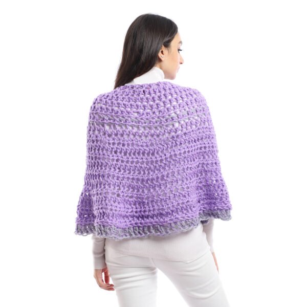 Wool Capelet Poncho Crochet Handmade