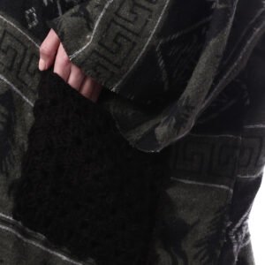 Armi Gogh Wool Open Hoodi Long Cardigan Side Pockets Crochet - Image 4