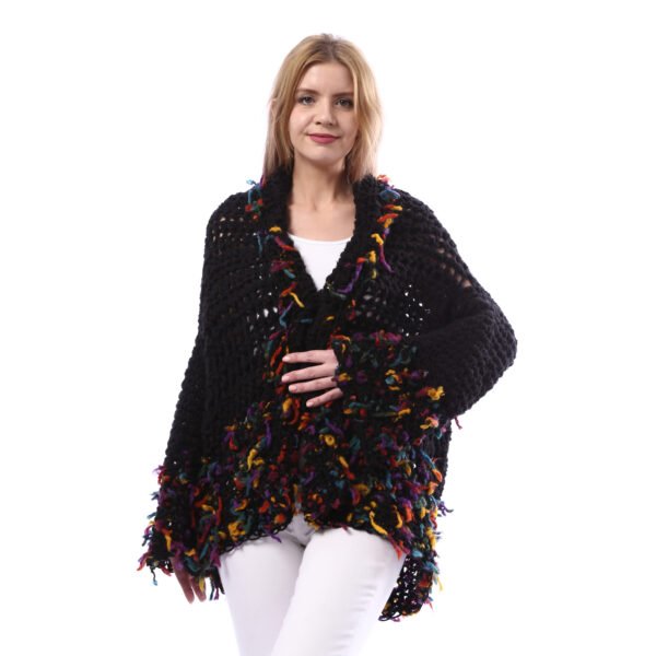 Elegante Collar Shwal Jacket Crochet Hande Made