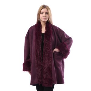 Elegant Long Suede Lycra Parka