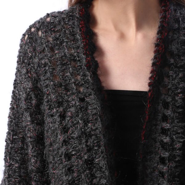 Elegante  Granny Square Open Jacket Crochet Hand Made