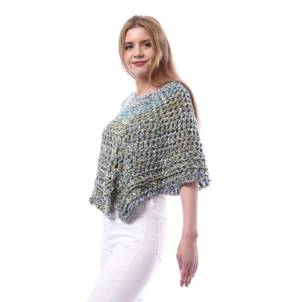 Wool Capa Poncho Crochet Handmade