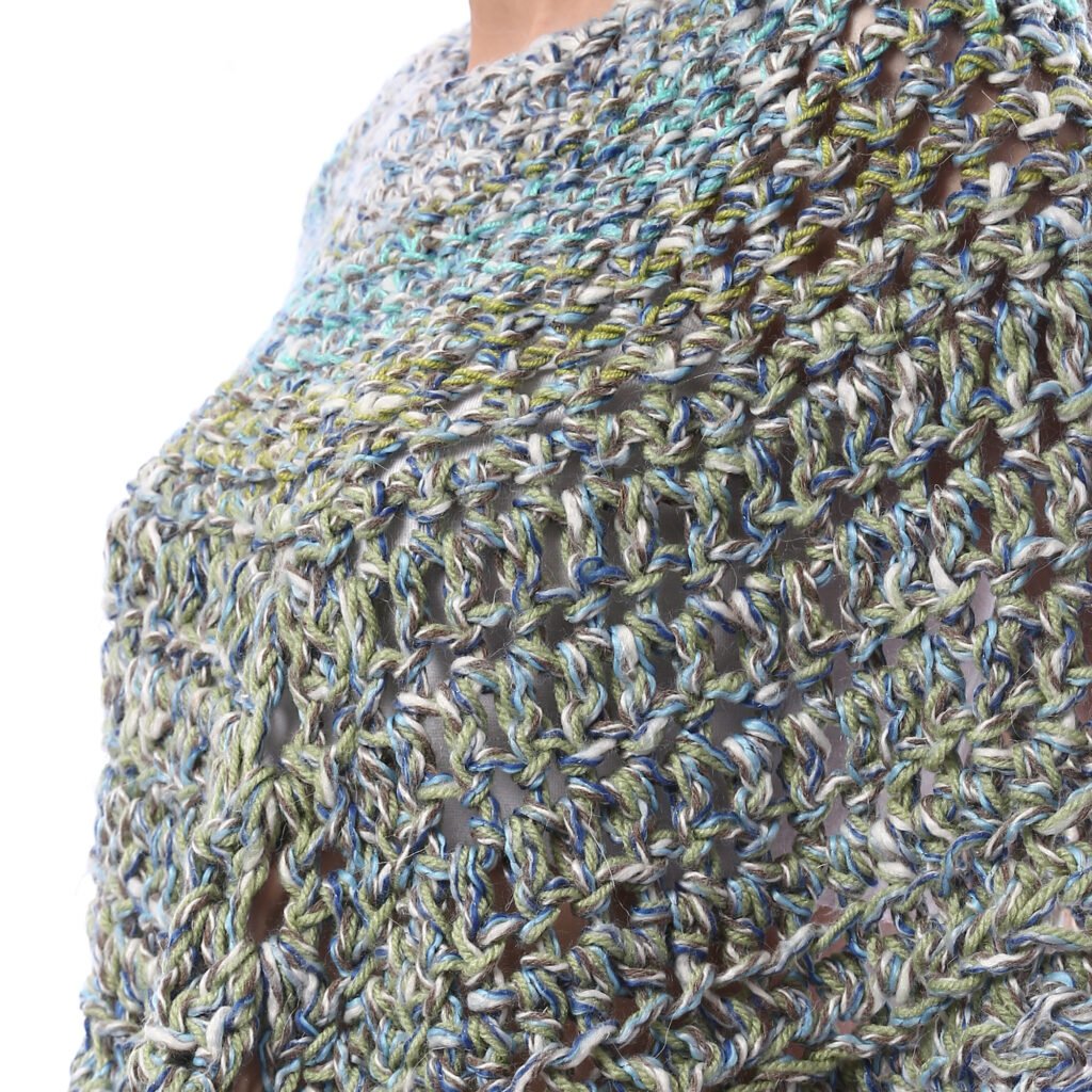 Wool Capa Poncho Crochet Handmade