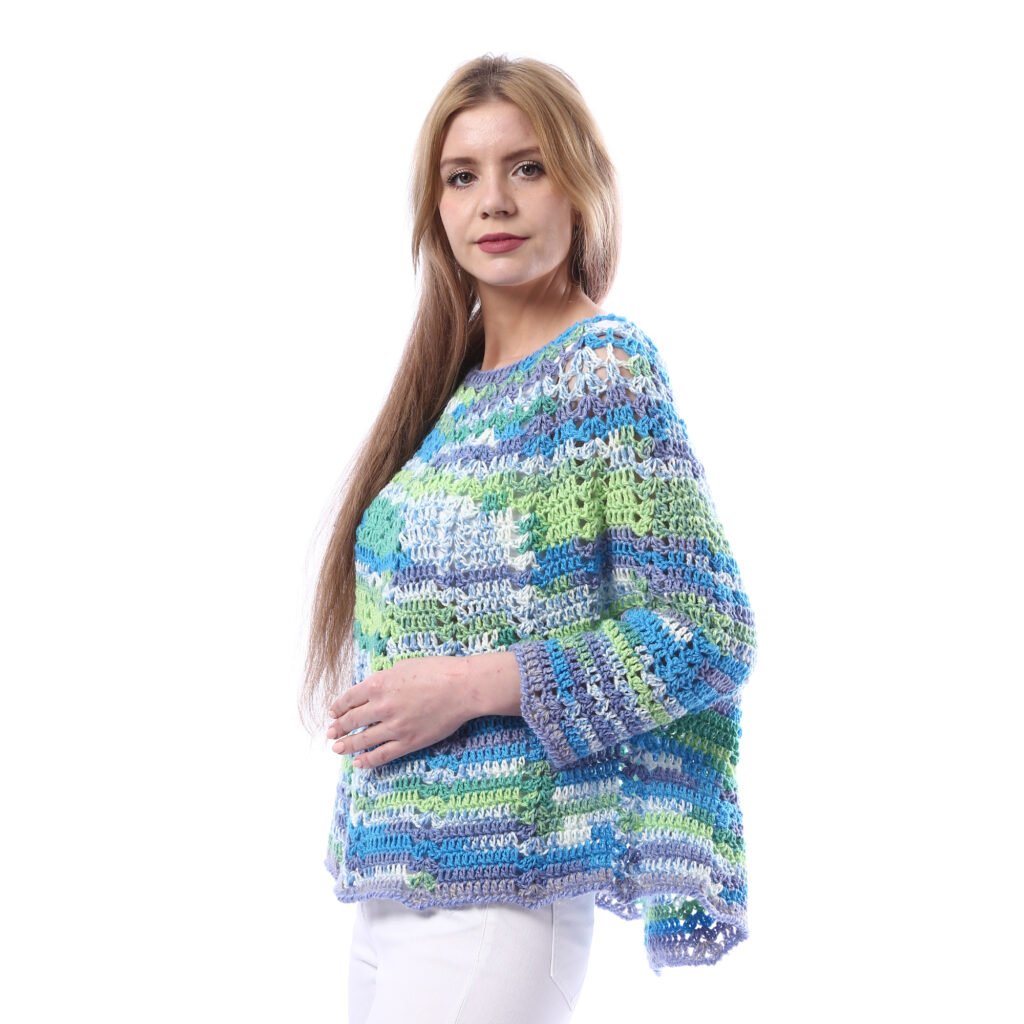Trendy Over Size Poncho Crochet Handmade