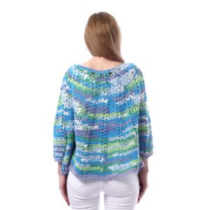 Trendy Over Size Poncho Crochet Handmade - Image 2