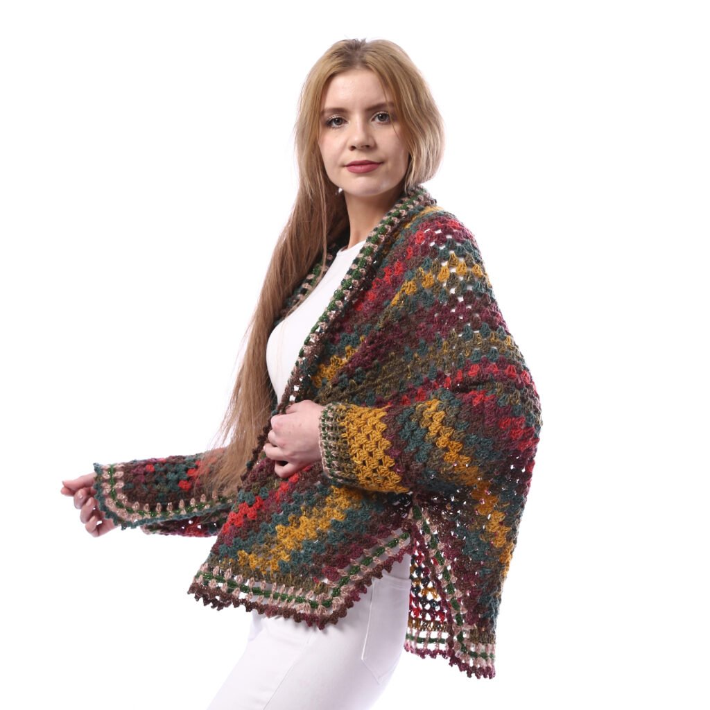 Trendy Over Size Open Poncho Crochet Handmade