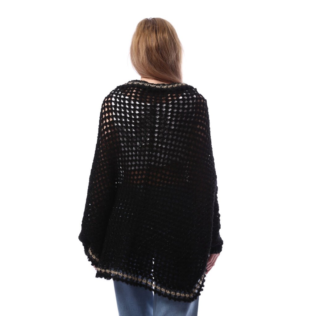 Luxurious Over Sizes Open Poncho Crochet Handmade