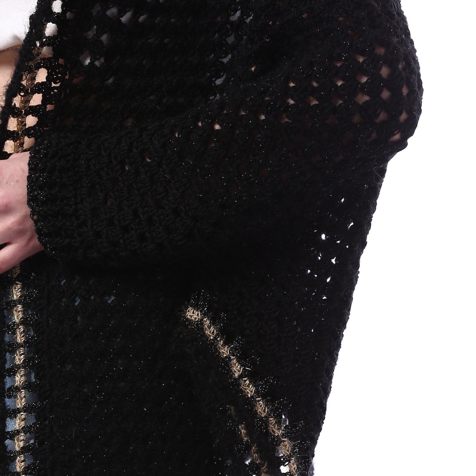 Luxurious Over Sizes Open Poncho Crochet Handmade - Image 3