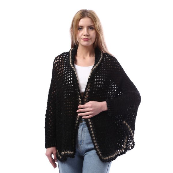 Luxurious Over Sizes Open Poncho Crochet Handmade