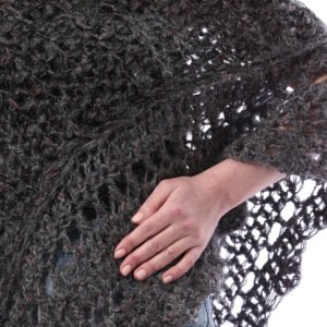 Trendy Triangle Mohair Poncho Crochet Hand Made - Image 4