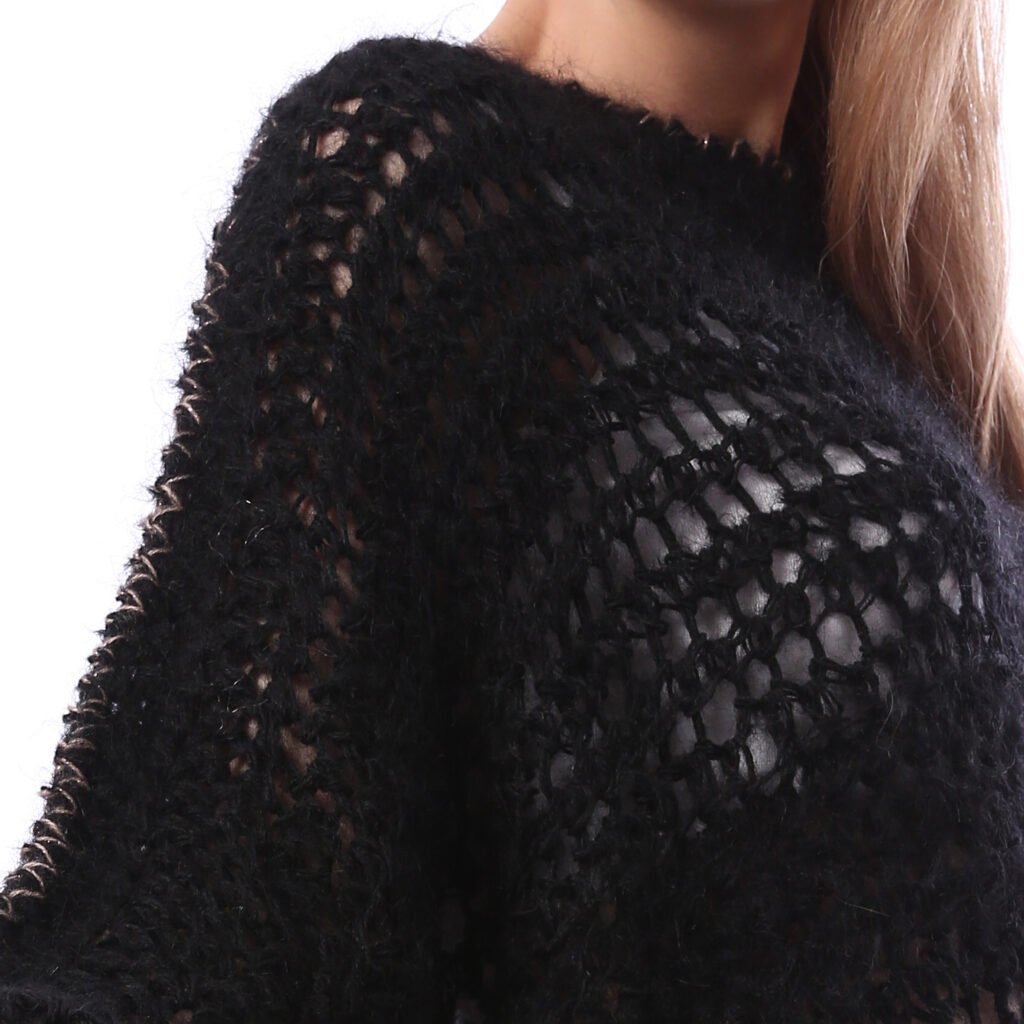 Trendy Over Size Asymmetrical Sleeves Poncho Crochet Handmade