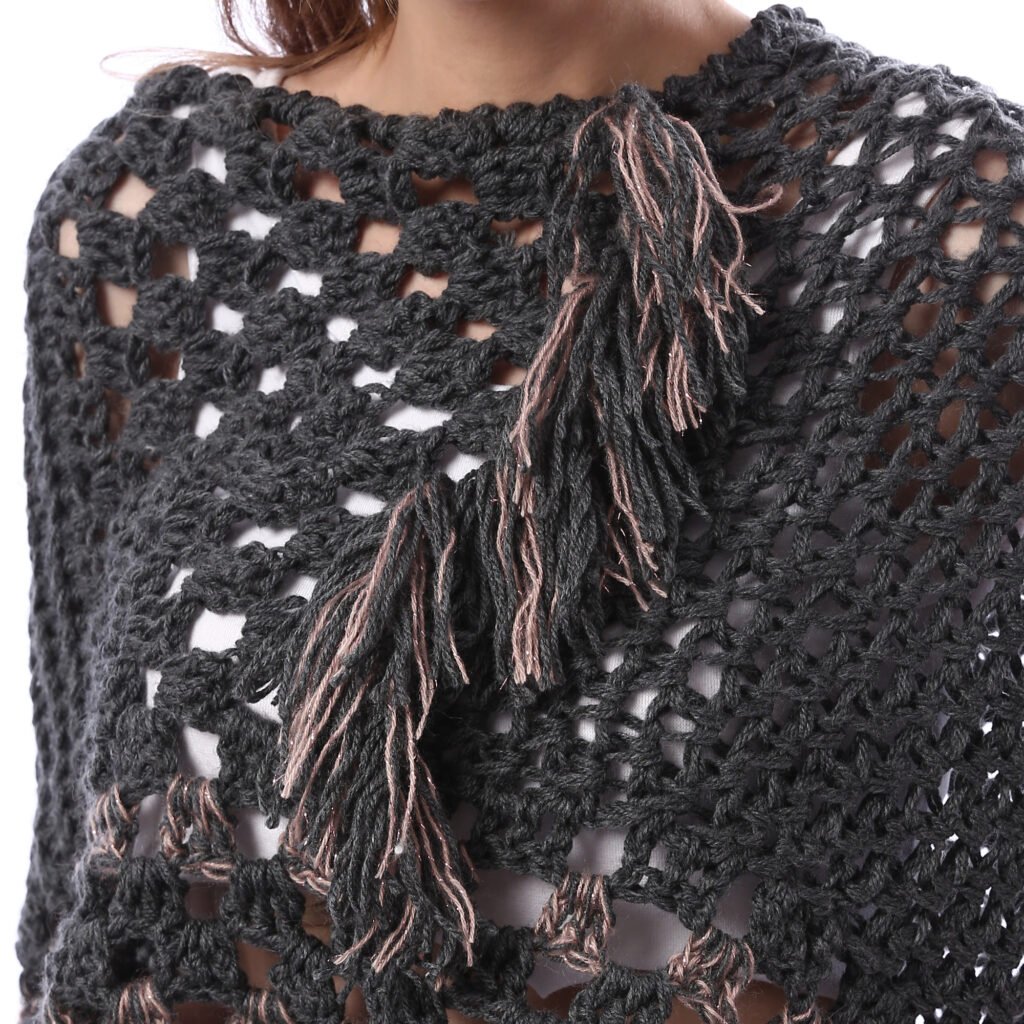 Trendy Triangle  Poncho Crochet Handmade